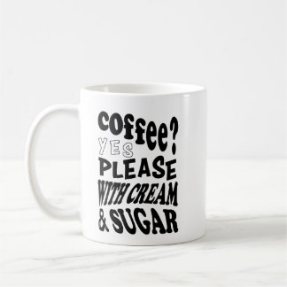 Taza De Café koffie met room en suiker