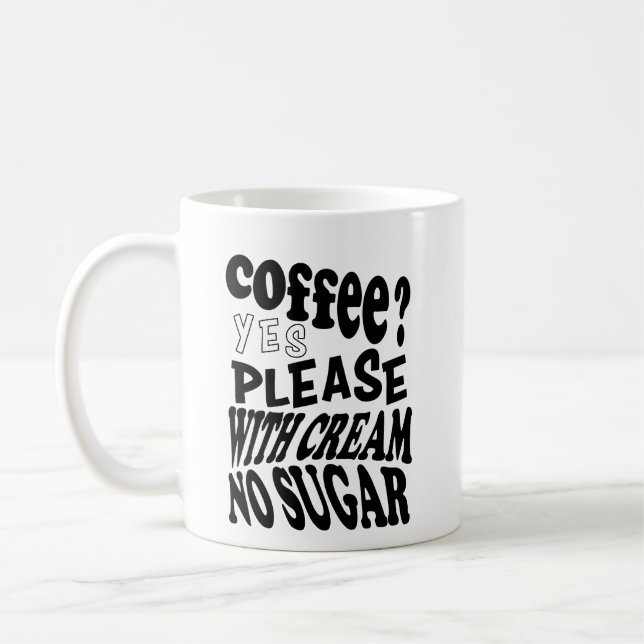 Taza De Café koffie met room zonder suiker (Izquierda)