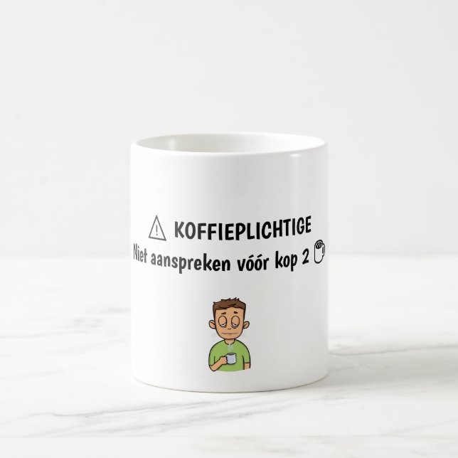 Taza De Café "Koffieplichtige” Mok - leuk Cadeau voor Collega (Centro)