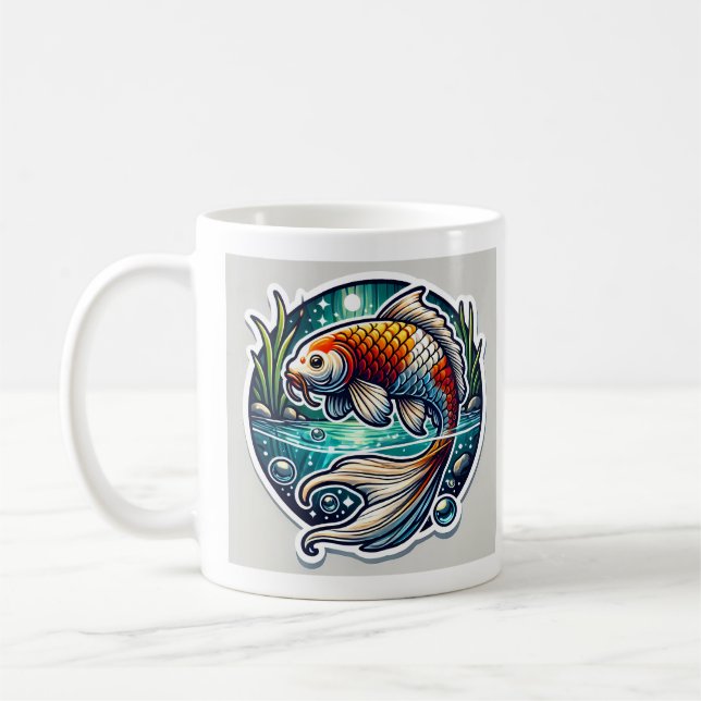 Taza De Café Koi Fish (Izquierda)