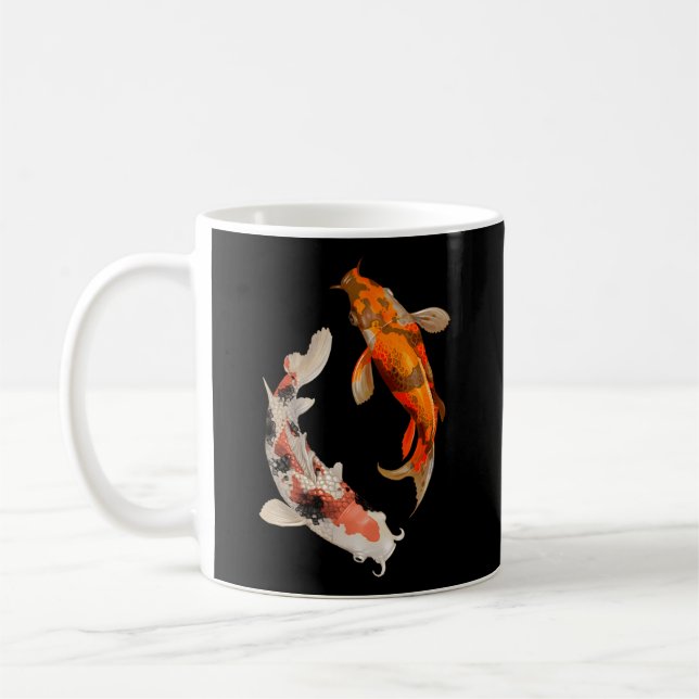Taza De Café Koi Fish Nishikigoi Yin Yang Carp (Izquierda)