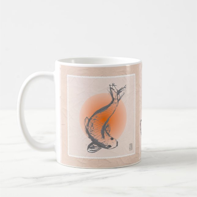 Taza De Café Koi Fish Pisces Mug (Izquierda)