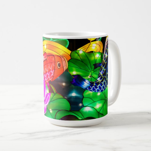 Taza De Café Koi Iluminado (Anverso derecho)