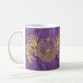Taza De Café KOKOPELLI / MAN IN THE MAZE gold + tus ideas