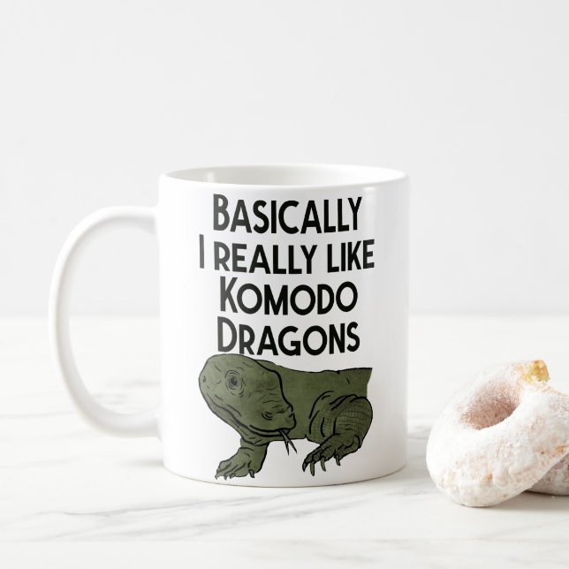 Taza De Café Komodo Dragon Lover Mug  (Con donut)