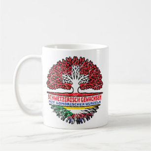 Taza De Café Komoren Komorisch Schweizer Schweiz Baum Wurzel