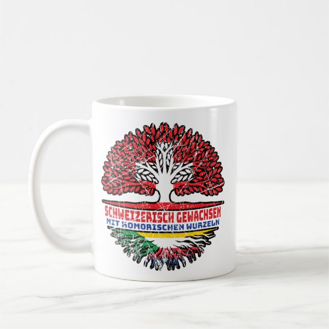 Taza De Café Komoren Komorisch Schweizer Schweiz Baum Wurzel (Izquierda)