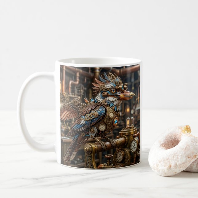 Taza De Café Kookaburra Steampunk (Con donut)