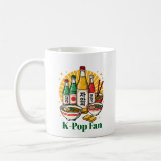 Taza De Café Korean Pop Culture Chest Print T-Shirt Glass Coffe