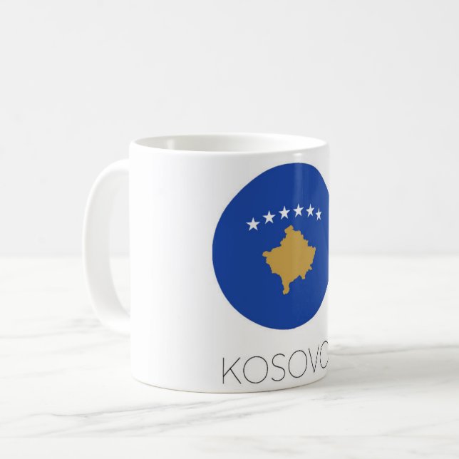 Taza De Café Kosovo Flag Travel Mug (Anverso izquierdo)