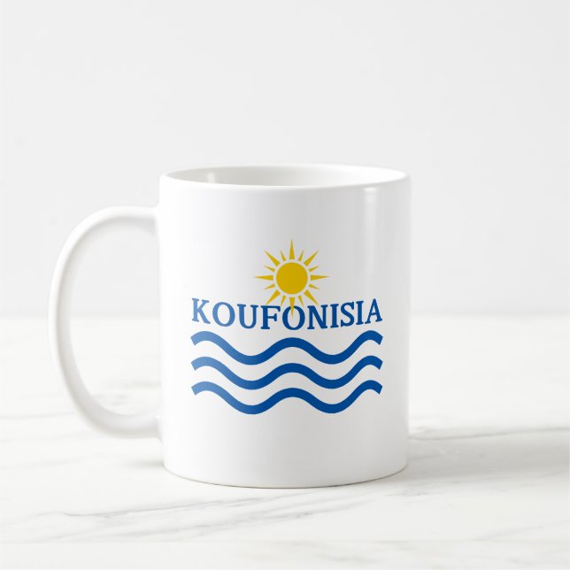 Taza De Café KOUFONISIA Grecia, ondas solares (Izquierda)