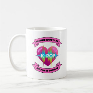 Taza De Café KPop Heart Sound Rhythm Music Beat Fan Design