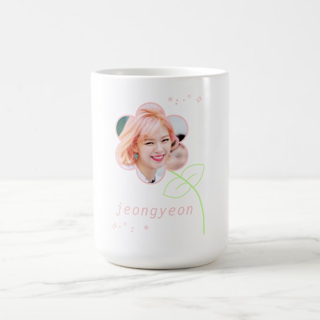 Taza De Café Kpop Jeongyeon Estética adolescente doble (Centro)