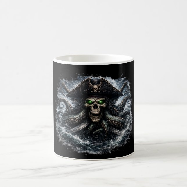 Taza De Café Kraken Pirate Skull Mug – Epic Sea Monster Pirate  (Centro)