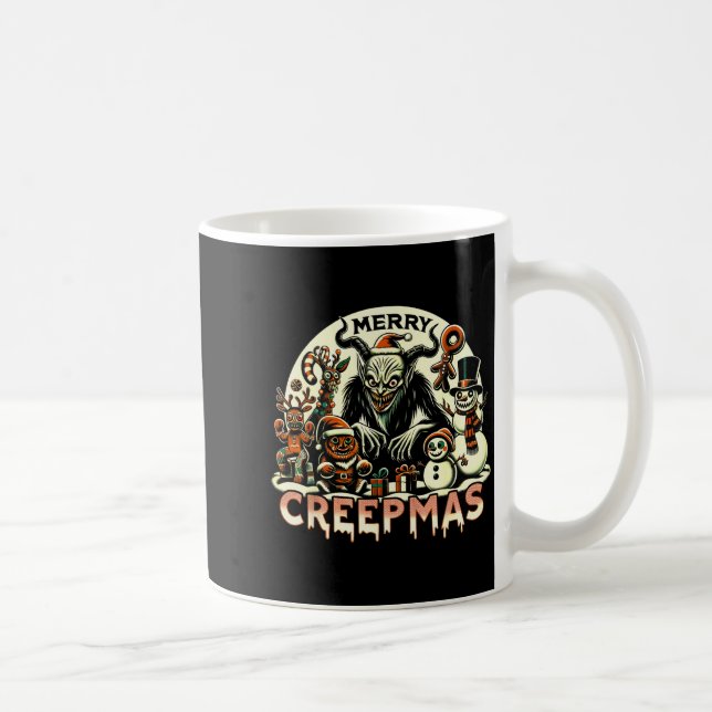 Taza De Café Krampus Merry Creepmas Christmas 30’s Retro Cartoo (Derecha)
