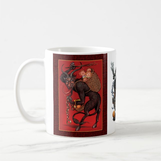 Taza De Café Krampus Mug con 3 diseños (Izquierda)