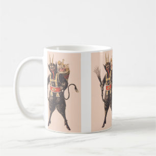 Taza De Café Krampus secuestrando niños con vara