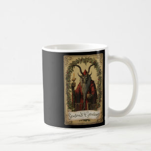 Taza De Café Krampus Tarot Navidades de diseño de tarjetas Seas
