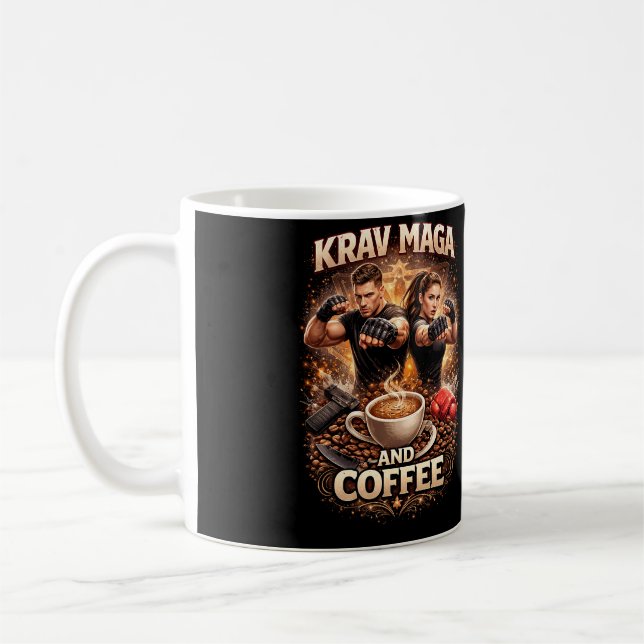 Taza De Café Krav Maga y Café (Izquierda)
