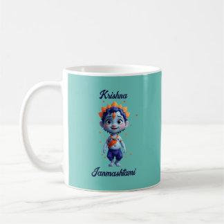 Taza De Café Krishna Janmashtami blue mug