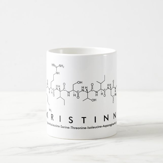 Taza De Café Kristinn peptide nombre mug (Centro)