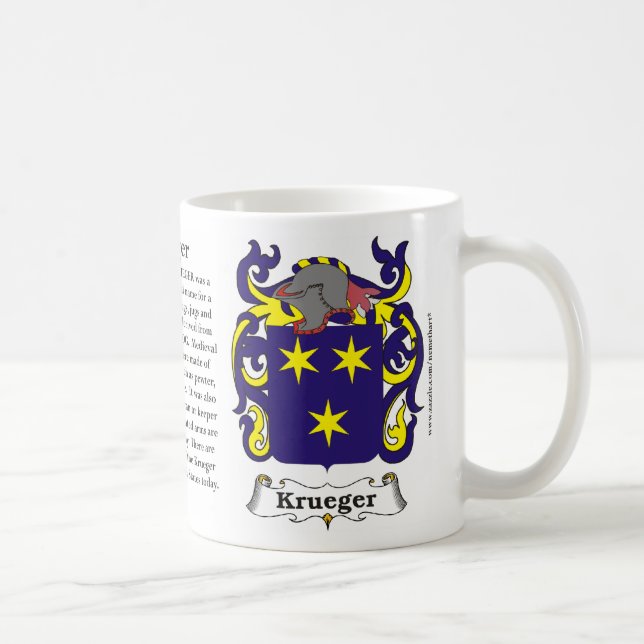 Taza De Café Krueger, origen, significado y el escudo (Derecha)