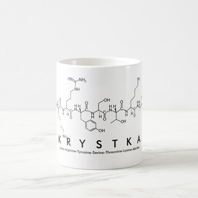 Taza De Café Krystka peptide nombre mug (Centro)