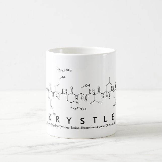 Taza De Café Krystle peptide nombre mug (Centro)