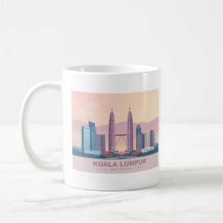 Taza De Café Kuala Lumpur Malasia Pastel Travel