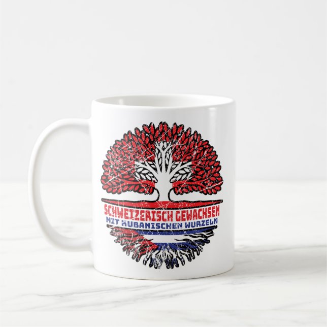 Taza De Café Kuba Kubanisch Schweizer Schweiz Baum Wurzel (Izquierda)
