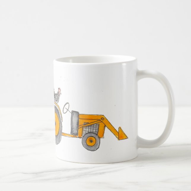 Taza De Café Kubota y gallinas pequeños (Derecha)