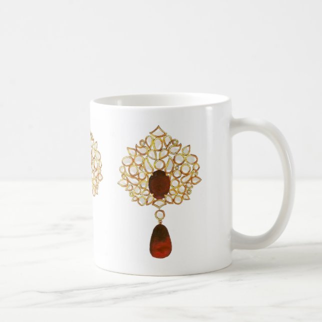 Taza De Café Kundan y ruby brooch (Derecha)