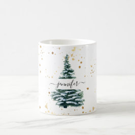 Taza De Café Kundenspezifisch winterliche Tannenbaum