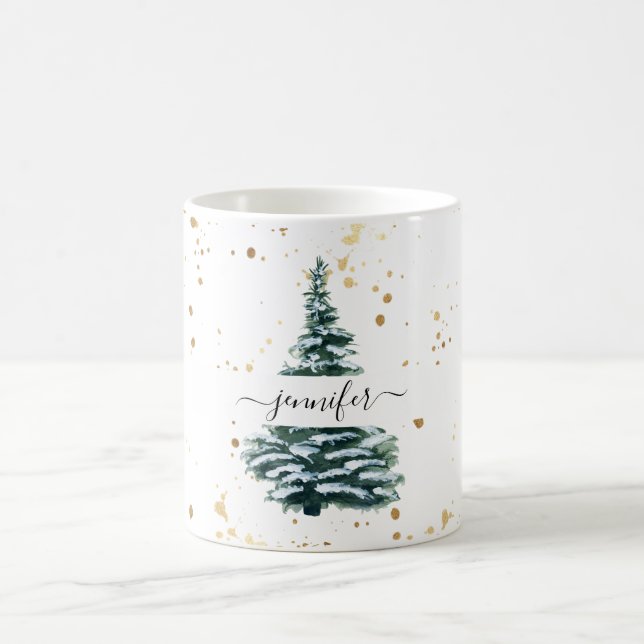 Taza De Café Kundenspezifisch winterliche Tannenbaum (Centro)