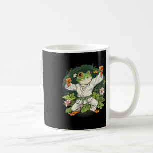 Taza De Café Kung Fu Rana Artes Marciales Floral Taekwondo Kick