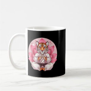 Taza De Café Kung Fu Tigre Flor de Loto Kickboxing Taekwondo