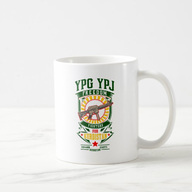 Taza De Café KURDISTAN - YPG - guerrero de la libertad de YPJ (Derecha)