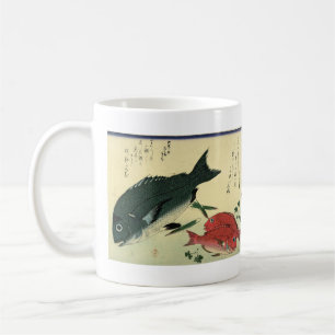 Taza De Café Kurodai y Akadai - Impresión japonesa de peces de