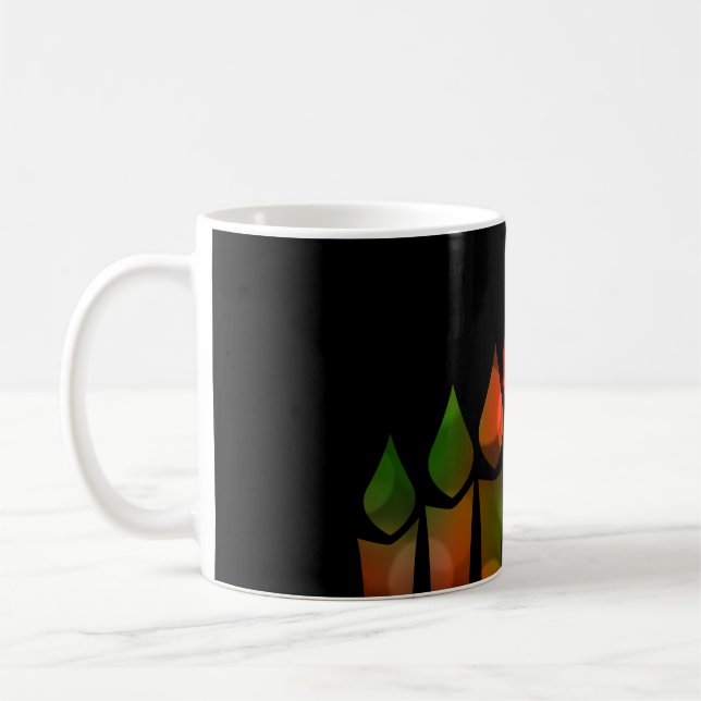 Taza De Café Kwanzaa Bokeh Kinara (Izquierda)