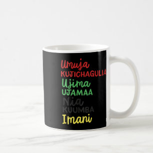 Taza De Café Kwanzaa Siete principios cristiana afroamericana