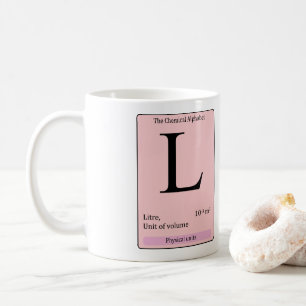 Taza De Café L alfabeto químico inicial
