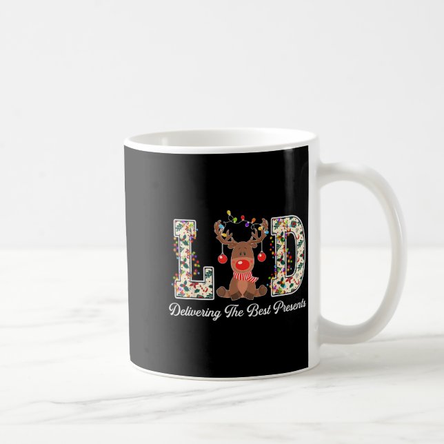 Taza De Café L&amp;d Delivering The Nurse Reindeer Christmas  (Derecha)