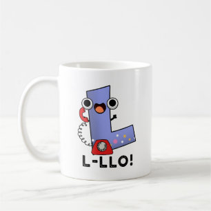 Taza De Café L-llo Gracioso Letra L Pun