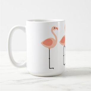 Taza De Café L-O-V-E Flamingos - Flamingo rosado AMAR Café Mug