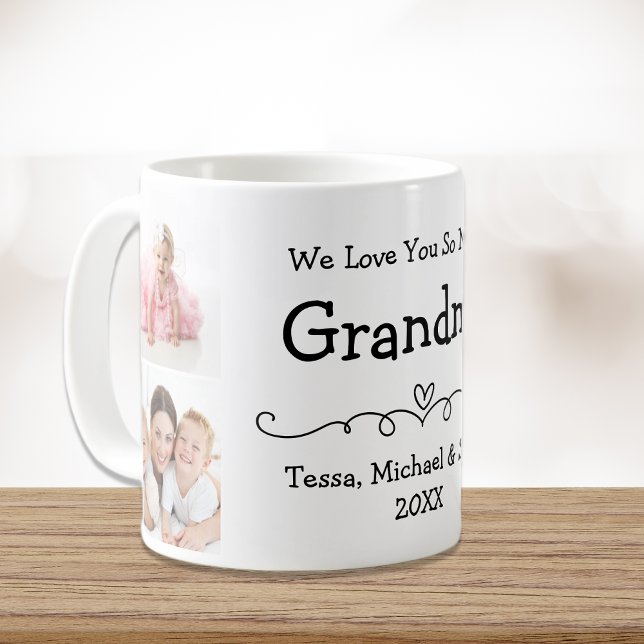 Taza De Café La abuela ama tu foto personalizada (Subido por el creador)