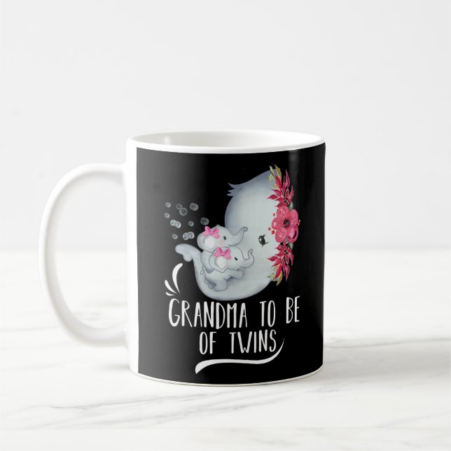 Taza De Café La Abuela De Ser De Gemelos Gemelos Niñas Elefante (Izquierda)