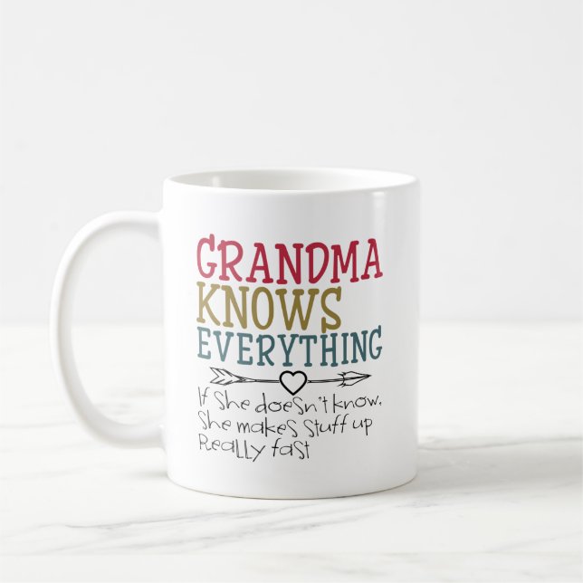 Taza De Café La abuela lo sabe todo de los nietos (Izquierda)