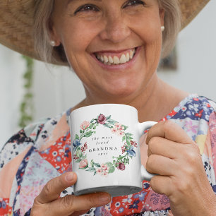 Taza De Café La Abuela Más Querida Floral Corona