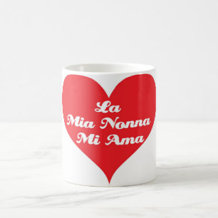Taza De Café La abuela me ama (el italiano)