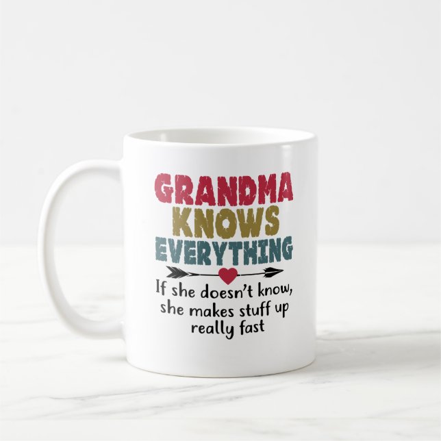 Taza De Café La abuela sabe todo lo gracioso (Izquierda)